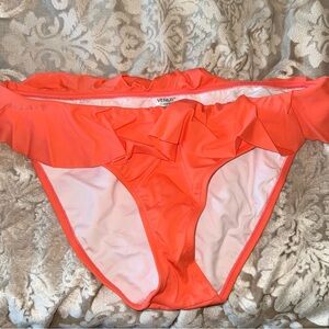 VENUS Coral Ruffle Bikini Bottom Size 8
